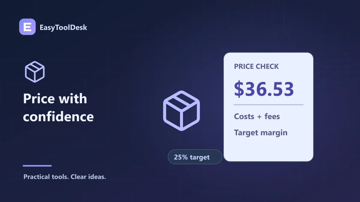 A product parcel beside a pricing calculation and a $36.53 receipt.